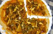 Reis Mehl Kruste (Orotti) Pizza mit Aloo(Potato) Masala