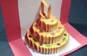 Birthday Cake Pop-Up Karte (Happy Birthday Kirigami) | Vorlage kostenlos! 