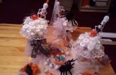 Halloween Süßigkeiten Eisbecher und Dekorationen