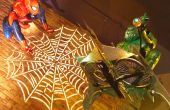 Lebensgroße Spider-Man unter dem Motto Halloween Display