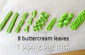 DIY Blattspitze Rohrleitungen & 8 Buttercreme Blätter