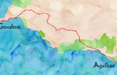 Aquarell-Karte für Cycle Tour/Rennvideos animiert