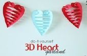 DIY: 3D Papier Herz Girlande