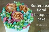Gewusst wie: einen Buttercreme Blume Blumenstrauß Kuchen - Rohr mit Rosen, Papagei-Tulpen, Nelken & Hypericum Beeren