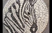 Verwenden Sie Bereich Fliesen zu machen A Zebra Mosaik Tisch