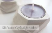 Geometrische Facetten Clay-Tee-Lichthalter. 