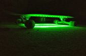 Skateboard unter Leuchten