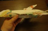Upcycle verwendet in ein Papercraft Flugzeug Papierspielzeug