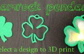 St. Patricks Day-3D-Druck Kleeblatt Anhänger