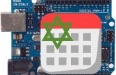 LCD-Uhr mit Datum im hebräischen Kalender und ein Thermometer