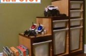 Möbel Hack-alte Mahagoni Kopfteil umgewidmet in IKEA-Stil Spielzeug Lagerung