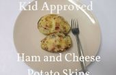 Kind genehmigt, Schinken und Käse Kartoffelschalen