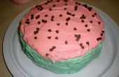 Wassermelone Scheiben Kuchen mit Buttercreme Zuckerguss