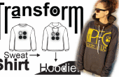 Einfache DIY-Transformation: Sweat-Shirt - Hoodie