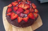Schokolade und Erdbeere Kuchen