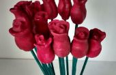 Hölzerne Valentines / Mütter Tag Rosen gemacht aus einem Zweig