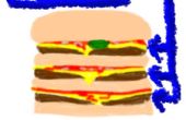 Billige dreifachen Cheeseburger von McDonalds