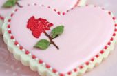 Stencilling auf Cookies - Rose Valentine Cookie