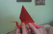 Origami Reiher mit mit Flügeln