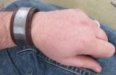 Lineal und Leder Manschette Armband
