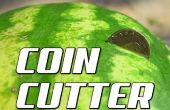 Wie man eine Wassermelone in die Hälfte mit einer Münze geschnitten