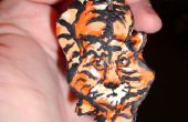 Orange Tigerkatze Sculpey Pendent fertig