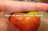 Teilen Sie einen Apfel mit einem Finger! 