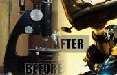 Wiederbelebung einer alten Mikroskop: gründliche Reinigung, neue Lichtquelle (mit Sperrholz) und Kamera-Adapter
