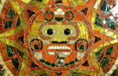 Glasmalerei aztekische Kalender Mosaik