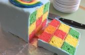 Vereinfacht zwei-Zinn Regenbogen Kuchen