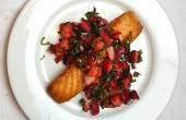 Knuspriger Lachs mit Erdbeer-Basilikum-Salsa (in weniger als 20 Minuten)