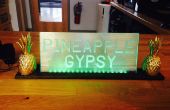 LED-Ananas Gypsy Zeichen und Stand