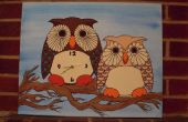 Malen Sie Ihr eigenes Owl-paar-Uhr
