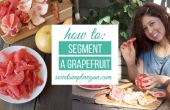 Wie eine Grapefruit segmentiert