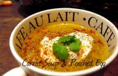Curry Karotte & Corainder Suppe mit einem pochierten Ei