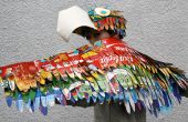 Makedo Papagei Kostüm: Tragbare Flügel und Papageienhut