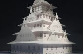 Das Osaka Castle Pop-up Karte Kirigami Origamic Architektur