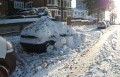 Auto-Schutz mit Schneebälle