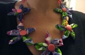 Niedliche Stoff Blume Halskette