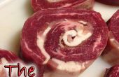 BaconSteak - Fleisch geklebt Speck Flanke Steak Roulade