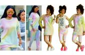 DIY-Regenbogen Pulloverkleid + DIY verkürzte Hose inspiriert von Rihanna