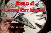 Aufbau eines Lasers Schneiden Modell an einem regnerischen Tag