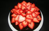 Erdbeer-Blume - Schokoladen-Kuchen