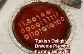 Turkish Delight Brownie Kuchen w schwimmende binäre Pi