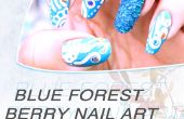 Blau Wald Berry Nail Art Design
