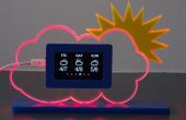 Acrylblatt RGB glühende Wetterstation mit innen-/im freien/Prognose mit ESP8266