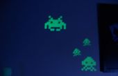 Glühende Space Invaders