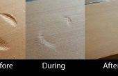 Wie man eine Delle aus Holz zu entfernen