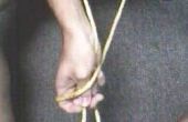 Einen einhändigen Palstek-Knoten
