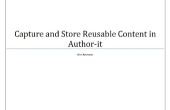 Erfassen und Speichern von wieder verwendbarem Inhalt in Author-It